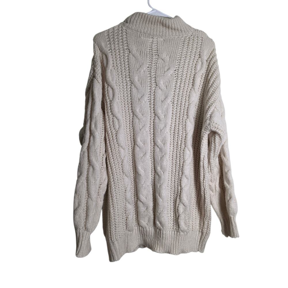 Hellmann's Billy Crystal 1989 Cable Sweater Celebrity Knits Mayo Large Wool - Picture 4 of 8